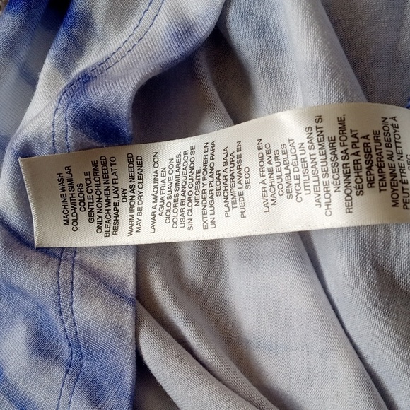 Chico's blue and white tie dye circle hi low skirt size 2=L/12 - Picture 5 of 10